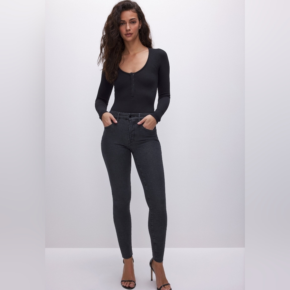 Good American Good Legs Classic Black Skinny Jeans